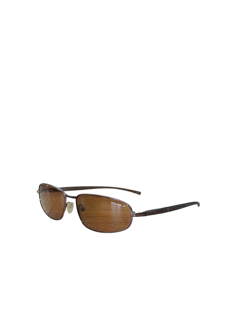 Police Vintage Brown Polarized Rectangle Sunglasses